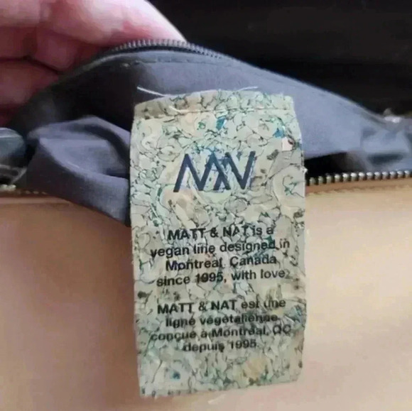 Matt & Nat Moxy Bag Crossbody Purse Adjustable Strap Faux Leather Beige Women - Picture 11 of 16